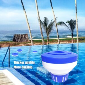Large Pool Chlorine Floater for Chlorine Tablets 3 Inch with Thick Plastic, Adjustable Flow Vents Chlorine Dispenser