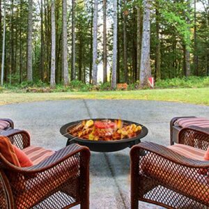 Yaheetech Fire Pit 22in Folding Firepits BBQ Fireplace with Steel Grill, Cooking Grate and Poker for Outdoor Camping & Bonfire