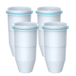 waterspecialist nsf/ansi 42 certified replacement water filters (pack of 4), replacement for zerowater® zr-017 pitcher filters and dispenser filters, reduce tds, chlorine, pfoa/pfos and more