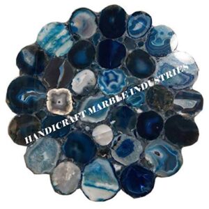 agate side table, natural agate table, blue lace agate stone table 12 inch, flower agate meaning, flower agate healing properties, how to pronounce agate