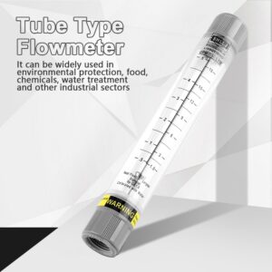 PUSOKEI Panel Type Water Flow Meter, 0.5-5 GPM / 1.8-18 LPM Tube Type Flow Meter for Gas Liquid for Water Industrial Field