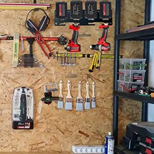 SZWJT-LV Battery Holder, Milwaukee M18 Battery 4X, Wall Display Hook Holder, M18 Battery 4Bit Power Tool Storage, Wall Display Hook Holder （Aluminum Material）