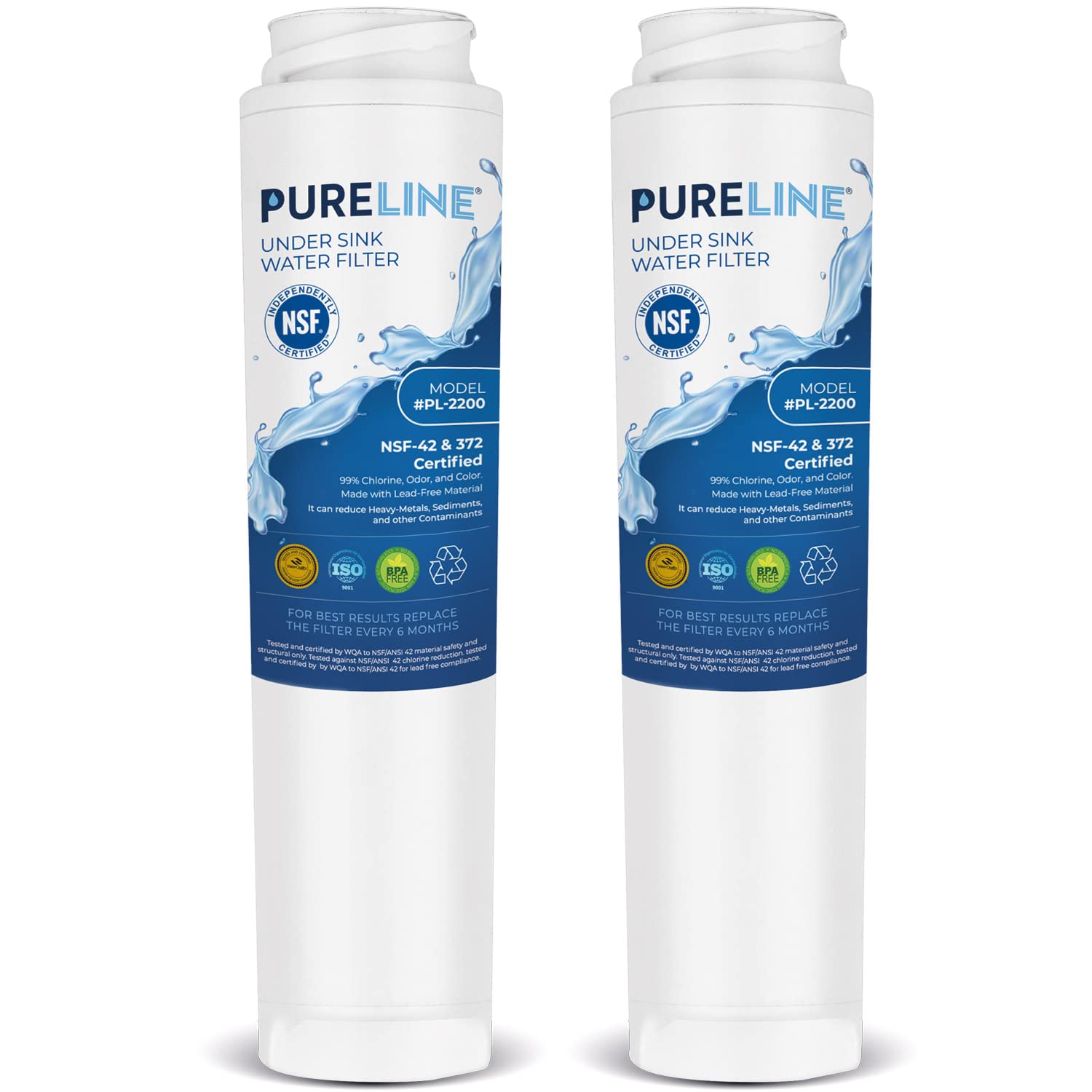 Pureline FQROPF Replacement for GE FQROPF Under Sink Water Filter Replacement - Reduces Bad Taste & Odor