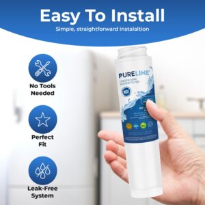 Pureline FQROPF Replacement for GE FQROPF Under Sink Water Filter Replacement - Reduces Bad Taste & Odor