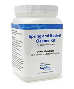 no more green technologies solar pool ionizer spring and basket cleaning kit | up to 24 cleanings | easy cleaner kit for spring, basket and copper anode
