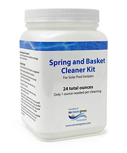 No More Green Technologies Solar Pool Ionizer Spring and Basket Cleaning Kit | Up to 24 Cleanings | Easy Cleaner Kit for Spring, Basket and Copper Anode