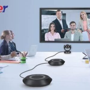 AVer VC520 Pro2 Conferencing Camera - Enterprise-Grade PTZ Video Conferencing System for Conference Rooms - with Full-Duplex Speakerphone - 1080p - 18X Total Zoom - IP Streaming - Professional Webcam