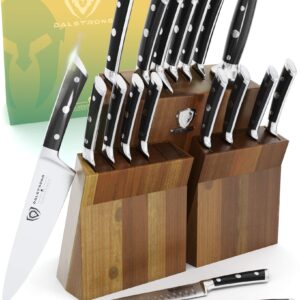 The Dalstrong Gladiator Series Elite 18pc Colossal Knife Set Bundled With The Dalstrong Premium Whetstone Kit - #1000/#600 Grit