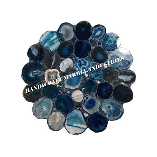 Natural Agate Table, Blue Lace Agate Stone Table 21 Inch, Flower Agate Meaning, Flower Agate Healing Properties, How To Pronounce Agate