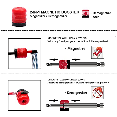 Protorq Long Impact Bit Set, TORX, 6-Inch Length, 6-Piece with 1-Piece magnetizer & demagnetizer