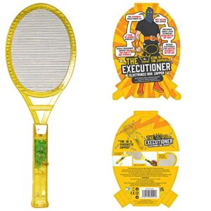 the executioner fly killer mosquito swatter racket wasp bug zapper indoor outdoor (yellow)