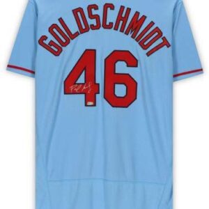 Framed Paul Goldschmidt St. Louis Cardinals Autographed Powder Blue Nike Authentic Jersey - Autographed MLB Jerseys