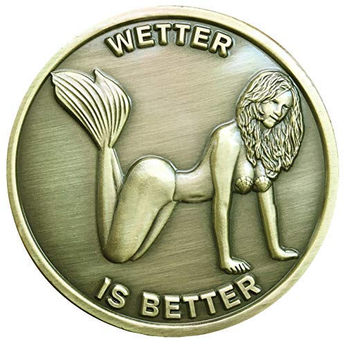 Wetter is Better Good Luck Heads Tails Challenge Coin Sexy Bikini Pin Up Girl's Commemorative Coin Collection Coins