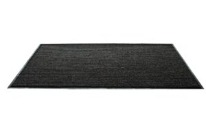 unimat 3x5 (36"x60") dual ribbed outdoor-indoor doormat with waterproof charcoal rubber backing - stylish welcome mat, perfect for home, office, and kitchen entrances