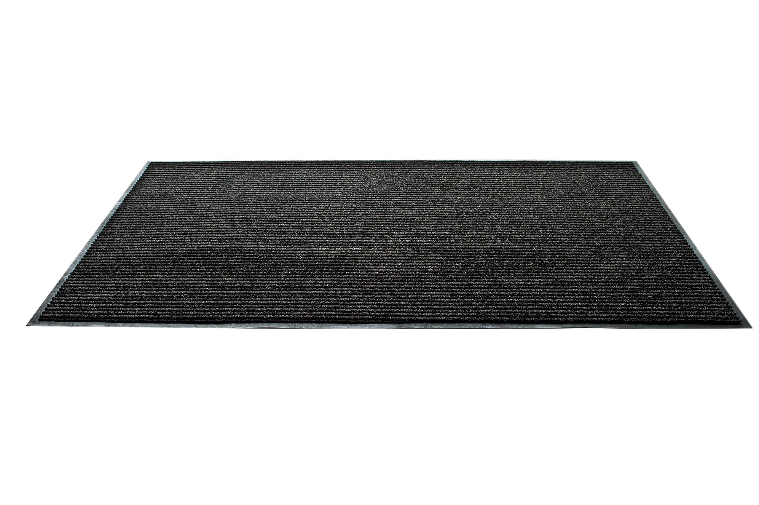 UNIMAT 3x5 (36"x60") Dual Ribbed Outdoor-Indoor Doormat with Waterproof Charcoal Rubber Backing - Stylish Welcome Mat, Perfect for Home, Office, and Kitchen Entrances