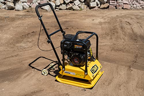 Stark USA 6.5HP Plate Compactor 21 x 21 inch Plate Gas-Powered 196cc Vibratory Plate Construction Concrete Tamper Machine Power Paver