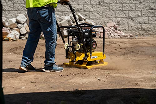 Stark USA 6.5HP Plate Compactor 21 x 21 inch Plate Gas-Powered 196cc Vibratory Plate Construction Concrete Tamper Machine Power Paver