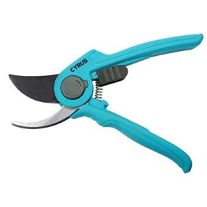 pruning shears for gardening 8”stainless steel gardening hand pruner, bypass pruning shears steel blades with adjustable up to 5/8" cut, non-stick coating