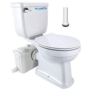 700watt macerator toilet, 1hp two piece upflush toilet kit included toilet bowl, water tank, soft closing seat, extension pipe between toilet and pump,automatic start and stop (flowc-700)