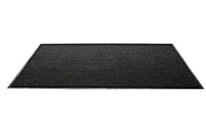 unimat 4x6 doormat - the perfect waterproof welcome mat for your home or office with dual ribbed rubber backing (charcoal)