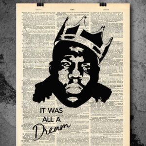 Notorious BIG - Notorious BIG Famous Quote Art - Authentic Upcycled Dictionary Art Print - Home or Office Decor (D330)