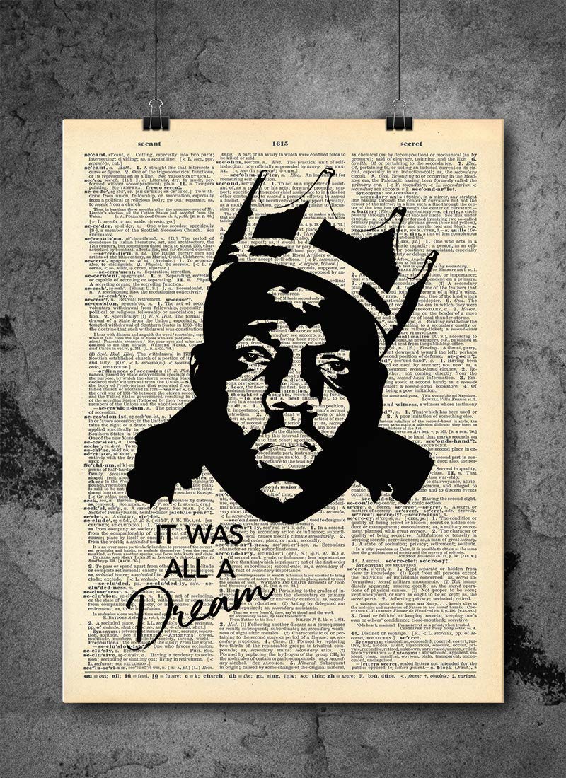 Notorious BIG - Notorious BIG Famous Quote Art - Authentic Upcycled Dictionary Art Print - Home or Office Decor (D330)