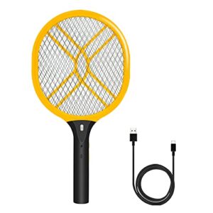 faicuk handheld bug zapper racket rechargeable fly swatter fly zapper (1 pack)