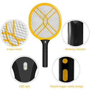 Faicuk Handheld Bug Zapper Racket Rechargeable Fly Swatter Fly Zapper (1 Pack)