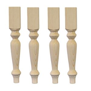 unfinished turned legs, set of 4