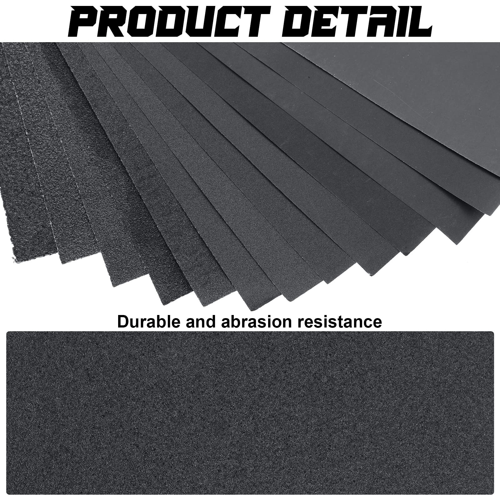 56 Pieces Sandpapers 60 to 2000 Assorted Grit Dry Wet Abrasive Sandpaper 9 x 11 Inches Waterproof Sanding Paper Sheets for Metal Sanding Wood Furniture Finishing Automotive Polishing