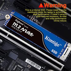 kimtigo 256GB SSD M.2 2280 NVMe Interface PCIe Gen 3x4 Internal Solid State Drive (Read/Write Speed up to 2500/1100 MB/s) 3D NAND KTP-660