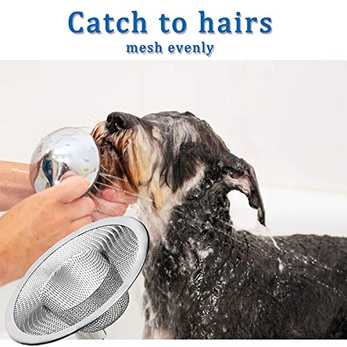 Shower Hair Drain Catcher, Stainless Steel Sink Strainer Hair Catcher Basket Filter Trap Fits Most Kitchen Sinks, Bathroom Sinks, Shower Tub Drains (50 Pack, 2.75 inch)