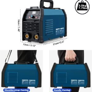 200A ARC Welding Machine, 110V/220V Dual Voltage Welder, IGBT Stick MMA Welder LED Display with Electrode Holder Work Clamp