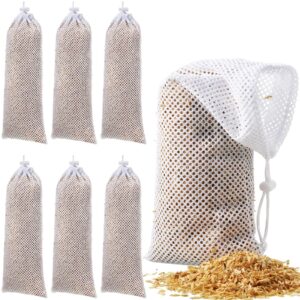 weewooday finch sock feeder thistle socks bird feeder instant seed sack feeder 4.7 x 11 inch(white, 6 pieces)