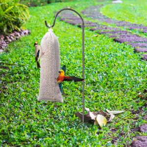 Weewooday Finch Sock Feeder Thistle Socks Bird Feeder Instant Seed Sack Feeder 4.7 x 11 Inch(White, 6 Pieces)