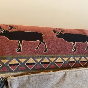 Headrest Cover 'ELK’ for chair cover, protector pad, RV's, sofas, loveseats, office chair, headrest cover recliners, theater chair, log cabin, slipcovers, furniture protectors. 17x26 By: Bittlemen Co.