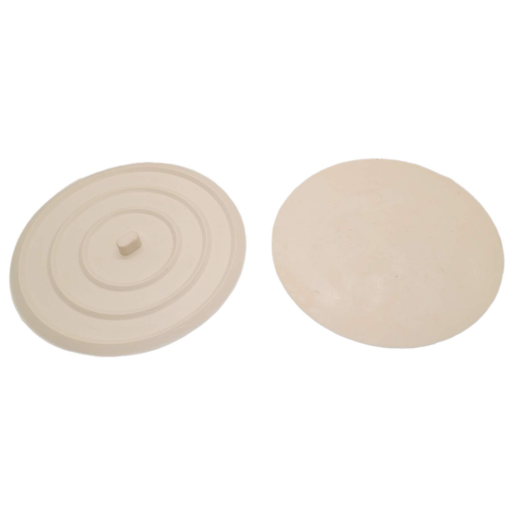 Handy Housewares Rubber Flat Suction Sink Stopper 2pc Set - Fits Most Standard Sink, Tub & Shower Drains (1 Set (2 Stoppers))