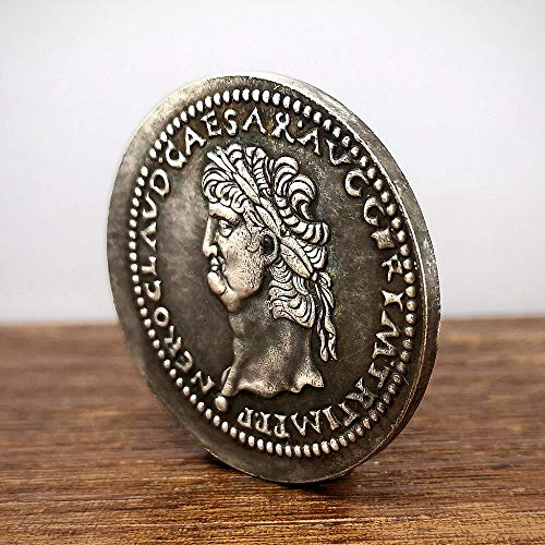 Ancient Roman King Silver Coin Silver Dollar Roman King Nero CLAVDIVS Coin Antique Coin Collection Process Substitutes for Exquisite Handicraft Currencies