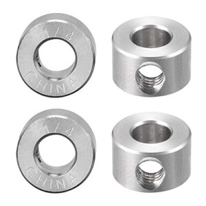 uxcell drill stop 1/4" i.d. stainless steel for set screws chuck woodworking drill bits depth holder 4pcs