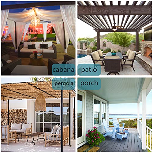 BONZER Waterproof Outdoor Curtains for Patio, Premium Thick Privacy Weatherproof Grommet Outside Curtains for Porch, Pergola, Cabana, 1 Panel, 54W x 84L inch, Cream