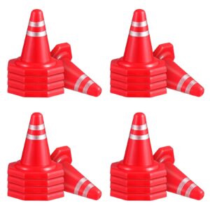 toyandona 20pcs miniature plastic traffic cones sport training roadblock cone mini traffic signs
