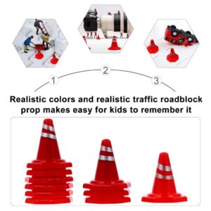 TOYANDONA 20pcs Miniature Plastic Traffic Cones Sport Training Roadblock Cone Mini Traffic Signs