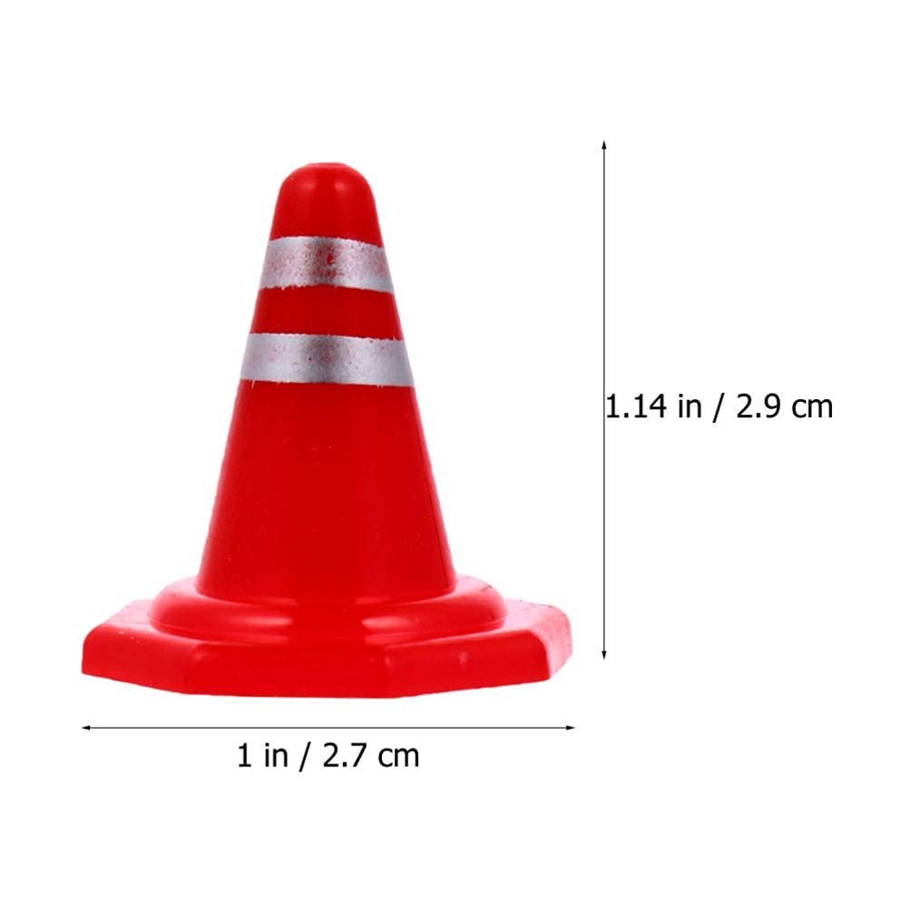 TOYANDONA 20pcs Miniature Plastic Traffic Cones Sport Training Roadblock Cone Mini Traffic Signs