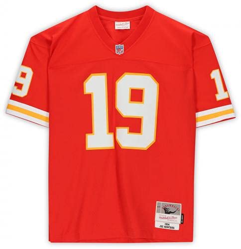 Joe Montana Kansas City Chiefs Autographed Red Replica Mitchell & Ness Jersey - Autographed NFL Jerseys