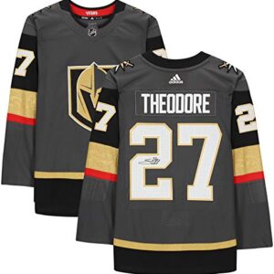 Shea Theodore Vegas Golden Knights Autographed Black Adidas Authentic Jersey - Autographed NHL Jerseys