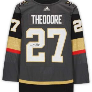 Shea Theodore Vegas Golden Knights Autographed Black Adidas Authentic Jersey - Autographed NHL Jerseys