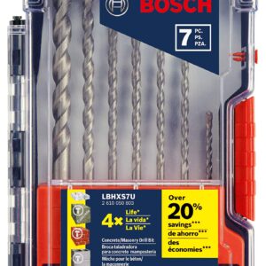 Bosch 7 pc. Hex Shank Hammer Drill Masonry Bit Set LBHXS7U