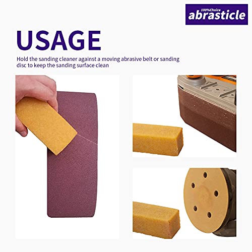 1-1/2" x 1-1/2" x 8" Inch Abrasive Cleaning Eraser Stick, Must Have" Accessory for Sanding Belts & Discs Sandpaper Rough Tape, Skateboard and Shoes, Woodworking Shop Tools for Sanding Perfection