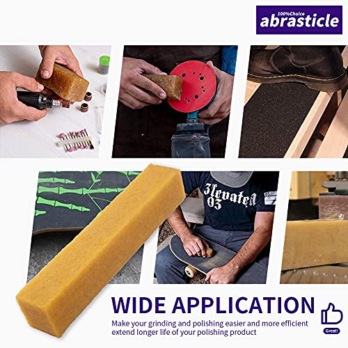 1-1/2" x 1-1/2" x 8" Inch Abrasive Cleaning Eraser Stick, Must Have" Accessory for Sanding Belts & Discs Sandpaper Rough Tape, Skateboard and Shoes, Woodworking Shop Tools for Sanding Perfection