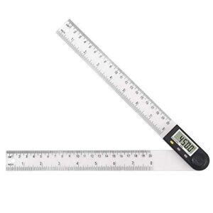 COLFULINE Digital Level Protractor 8 Inch, Angle Finder 360° Measuring Range,Plastic Angle Finder Ruler LCD Display for Woodworking, Construction, Repairing